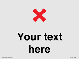 Custom plain background, red cross sign